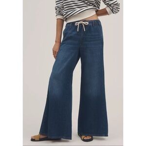 New Anthropologie Pilcro Adi Mid Rise Wide-Leg Drawstring Jeans Large
